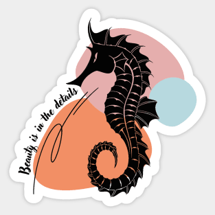 Beauty is in the details. Seahorses. Aesthetic Sticker